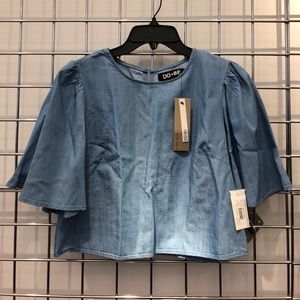 Do+Be Chambray Crop Top NWT